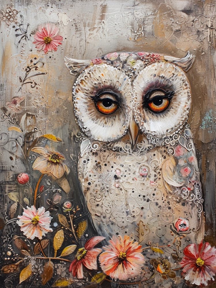 Sweet Owl Painting 3