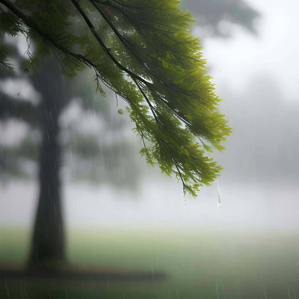 Raindrops On A Tree