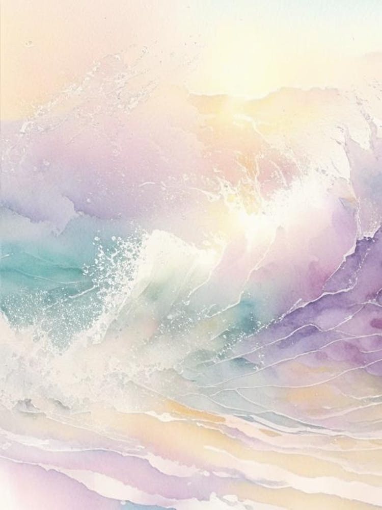 Splash In Sea Water Waterscape Gouache 2