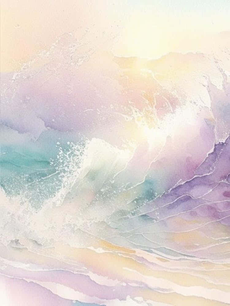 Splash In Sea Water Waterscape Gouache 2