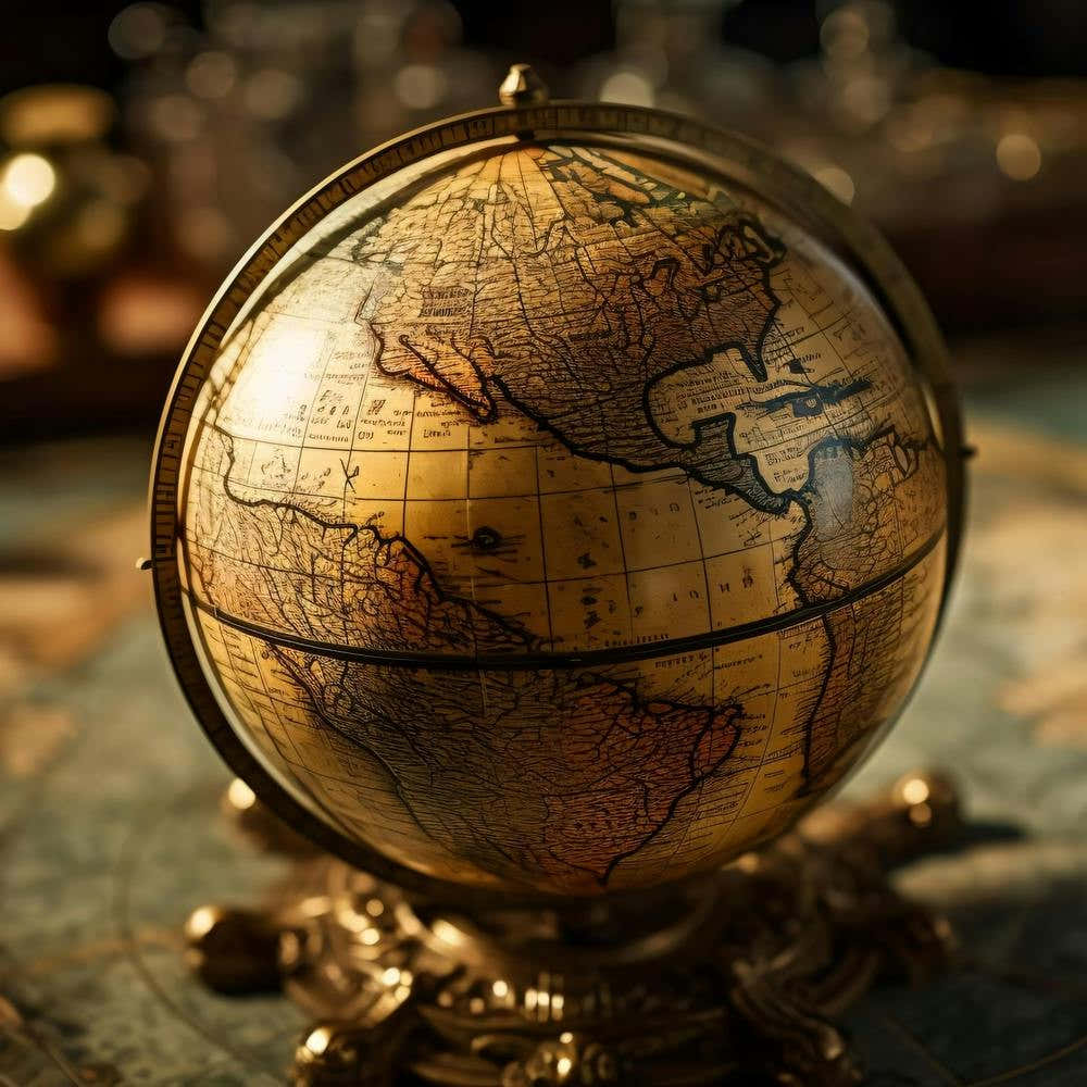 Antique Globe On A Table