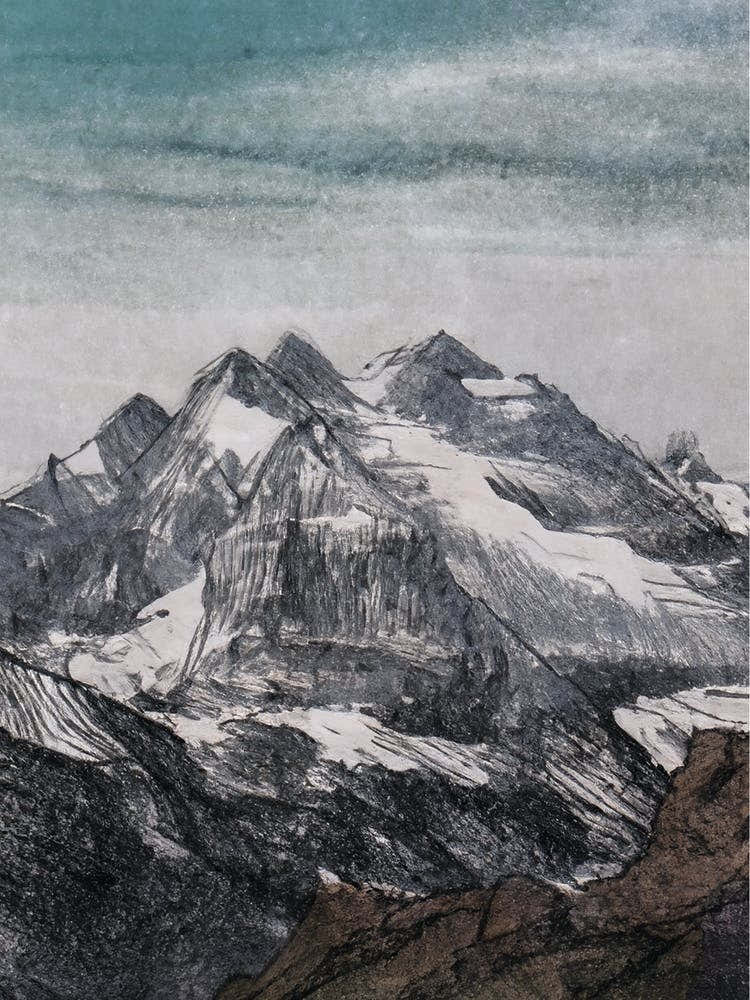 Mountain Colour Sketch
