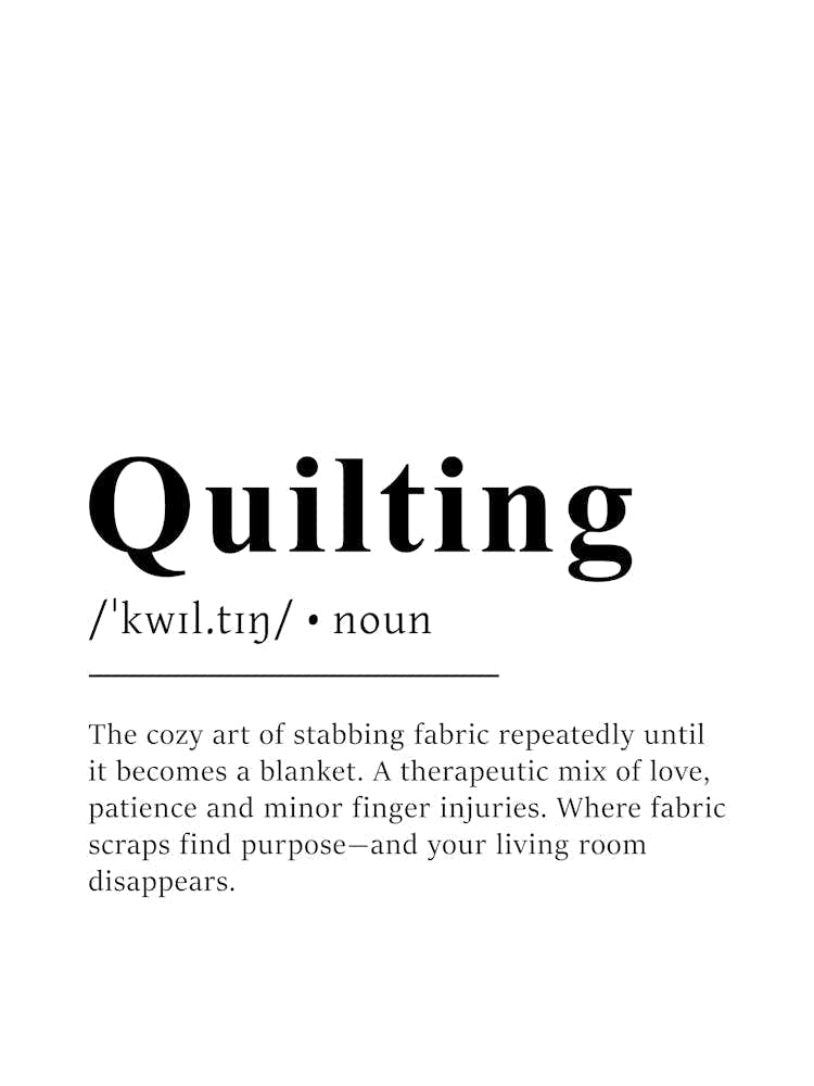 Quilting Definition Poster - Dictionary