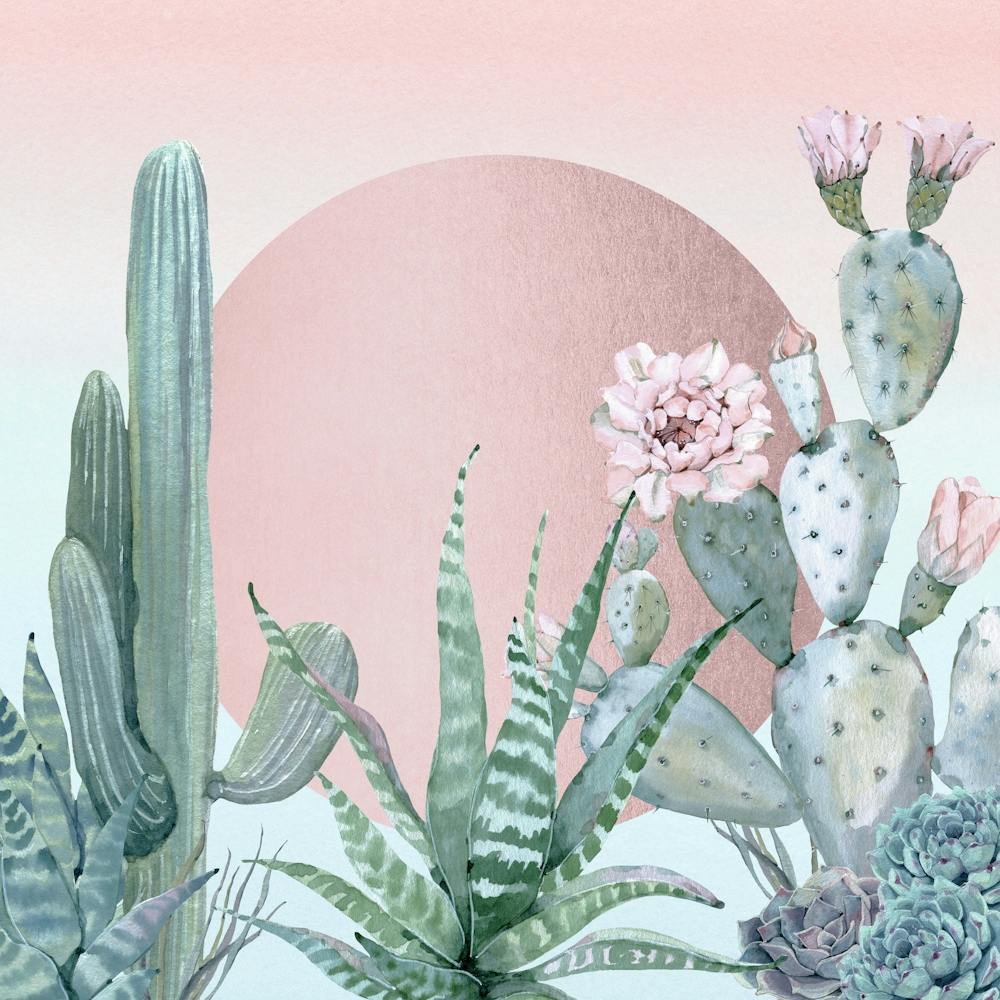 Desert Sunset Rose Gold Collage Boho
