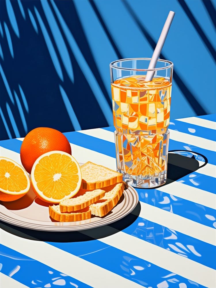 Orange Juice Checkerboard 2