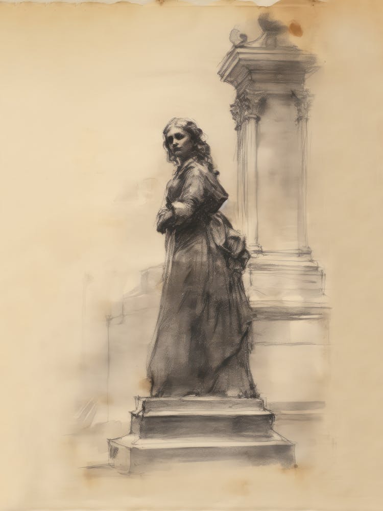 Victorian Woman Statue