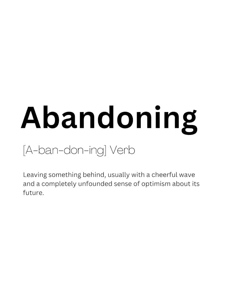 Abandoning Definition Meaning