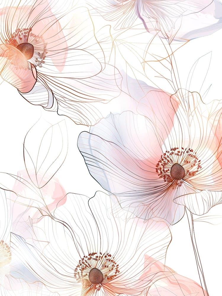 Watercolor Flowers nature art 2