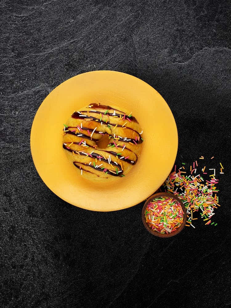 Donut — Food kitchen poster/blackboard, photo art