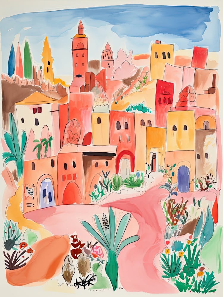 Riyadh, Dreamy Storybook Illustration 6