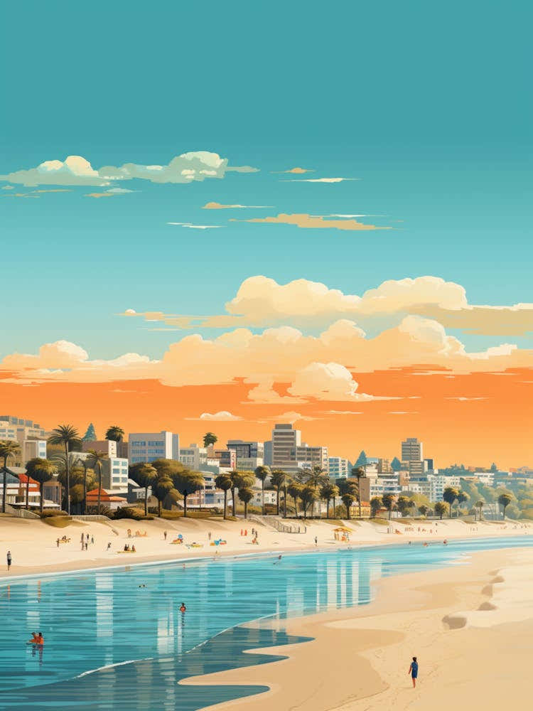 St Kilda Beach Australia Abstract Orange Hues 1