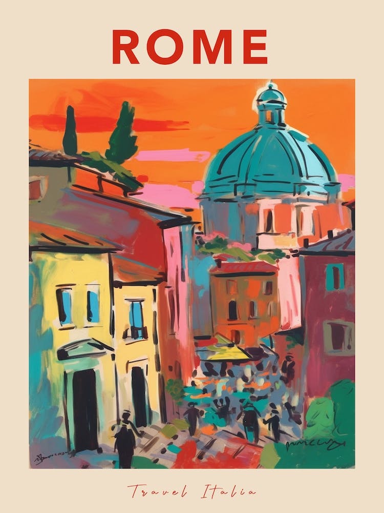 Rome Italia Travel Poster