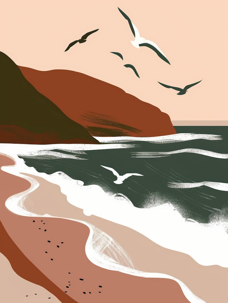 Seagulls On The Beach 5