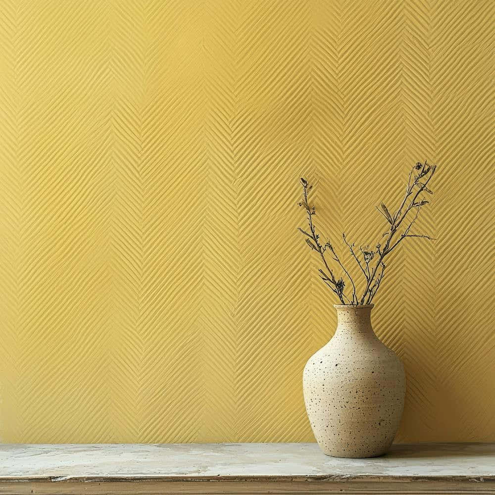 Vase On A Yellow Wall