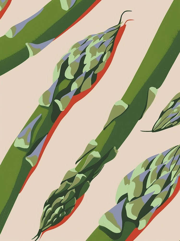 Asparagus Illustration Pattern