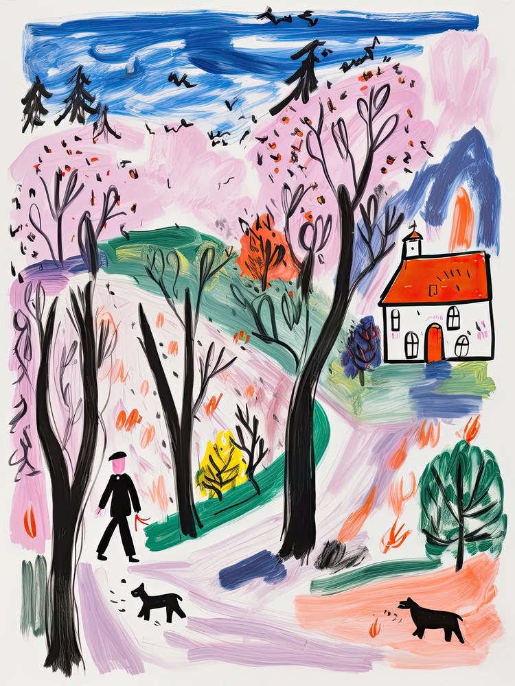 Washington, Dreamy Storybook Illustration 1