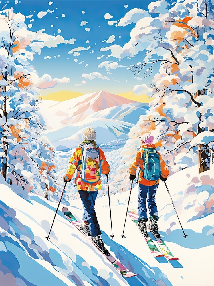 Steamboat Ski Resort   Colorado Usa, Ski Resort Illustration 1