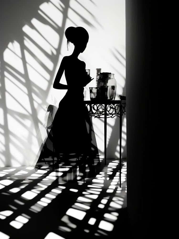 Shadows Abstract Black And White 3