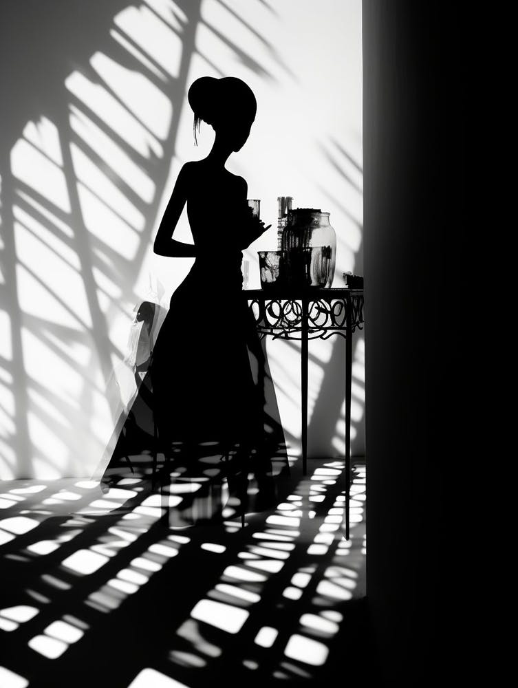 Shadows Abstract Black And White 3