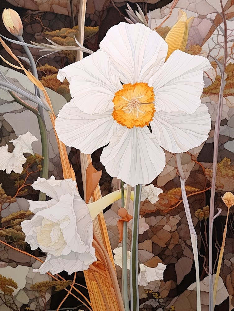 Flower Illustration Daffodil 1