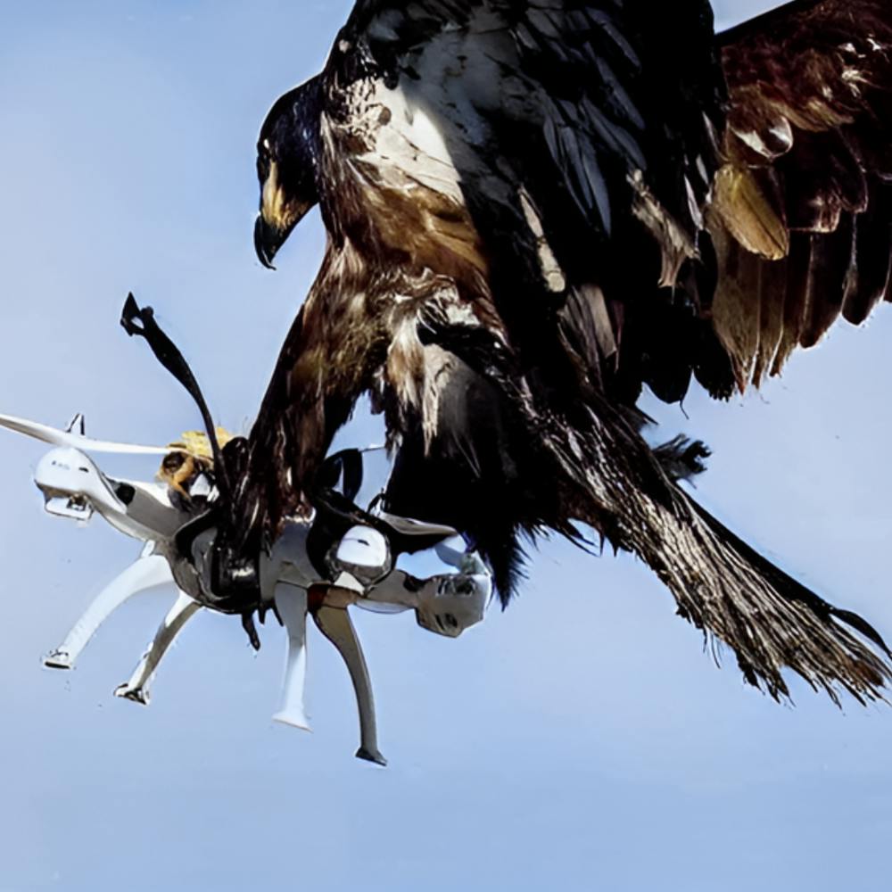 Eagle Flying A Drone