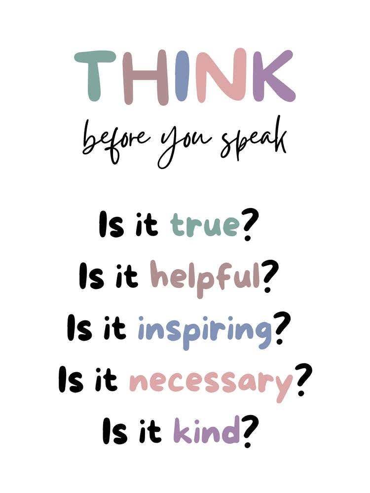 Think Before You Speak