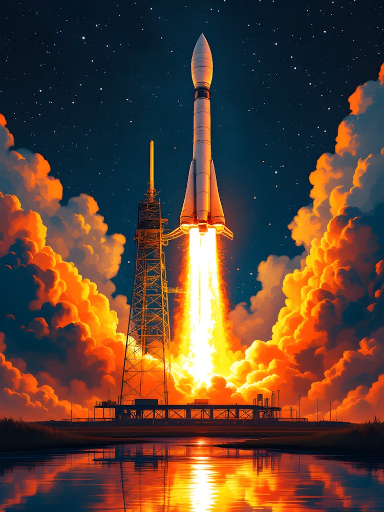 Space Rocket Shuttle Launch