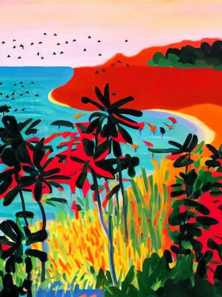 Cha Am Beach, Thailand Hockney Style