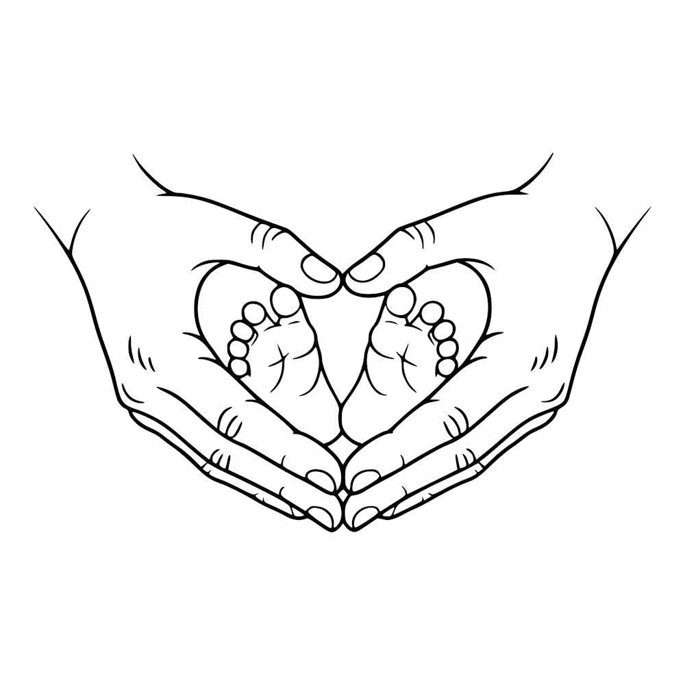 Baby Feet And Hands Fatehrs Day 1