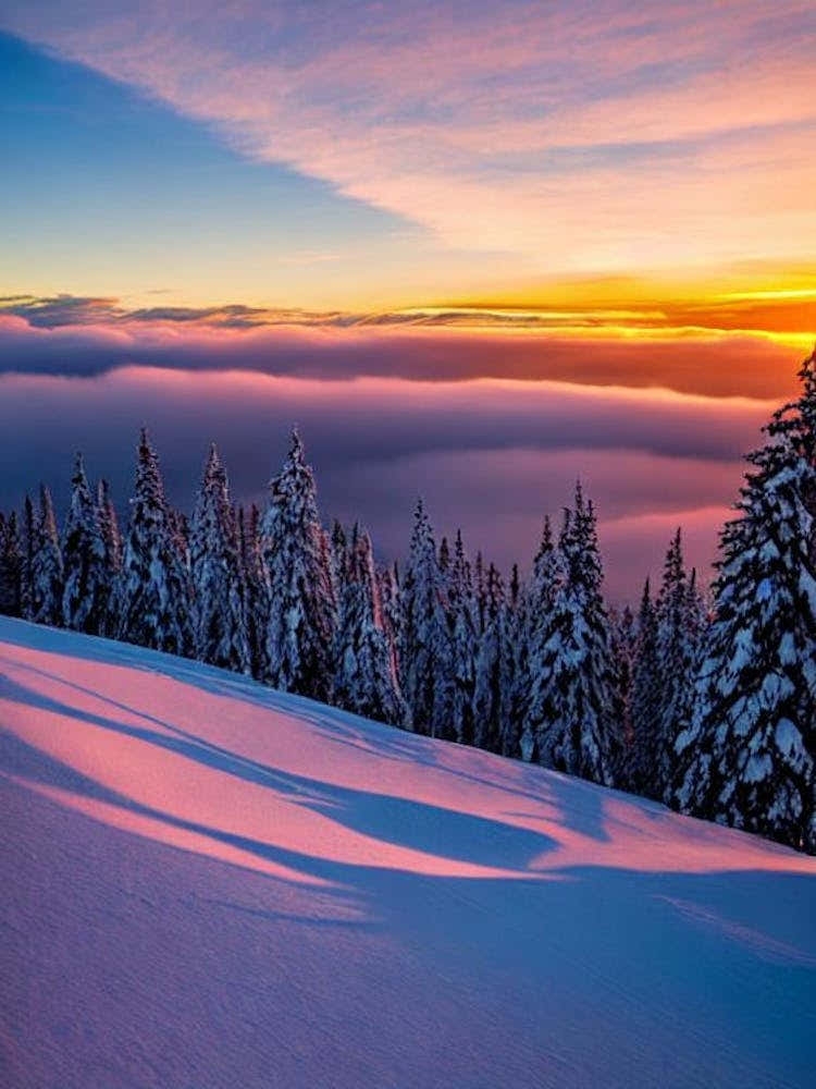 Sugarloaf, Usa Sunrise Skiing Poster