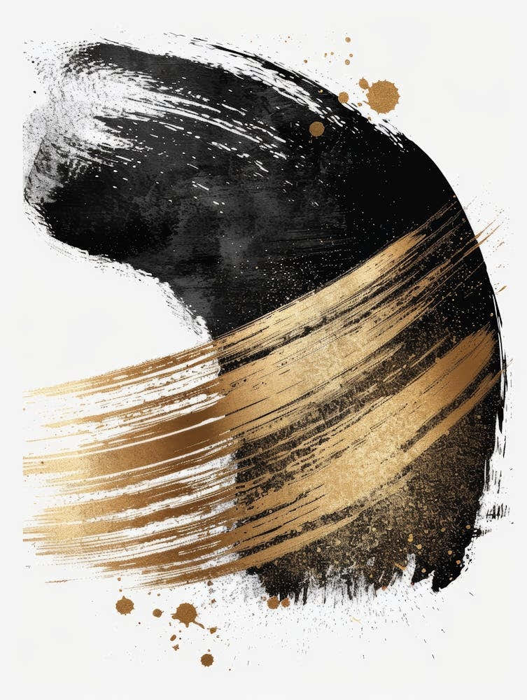 Gold Brush Strokes 8