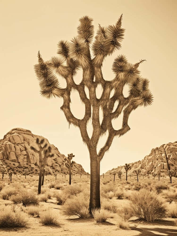 Photograph Of A Joshua Trees In Mojave Desert 2