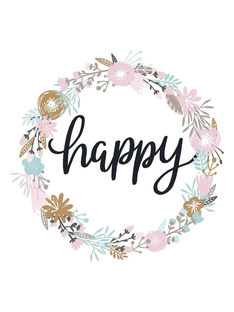 Happy Floral Wreath