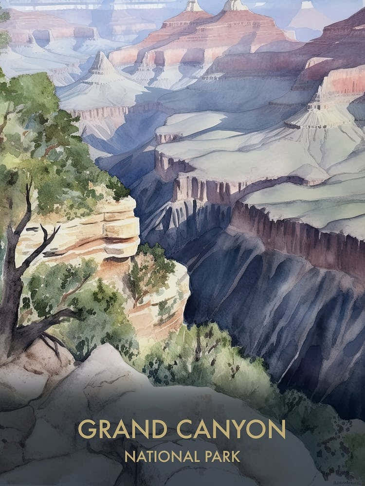 Grand Canyon National Park Watercolour 3