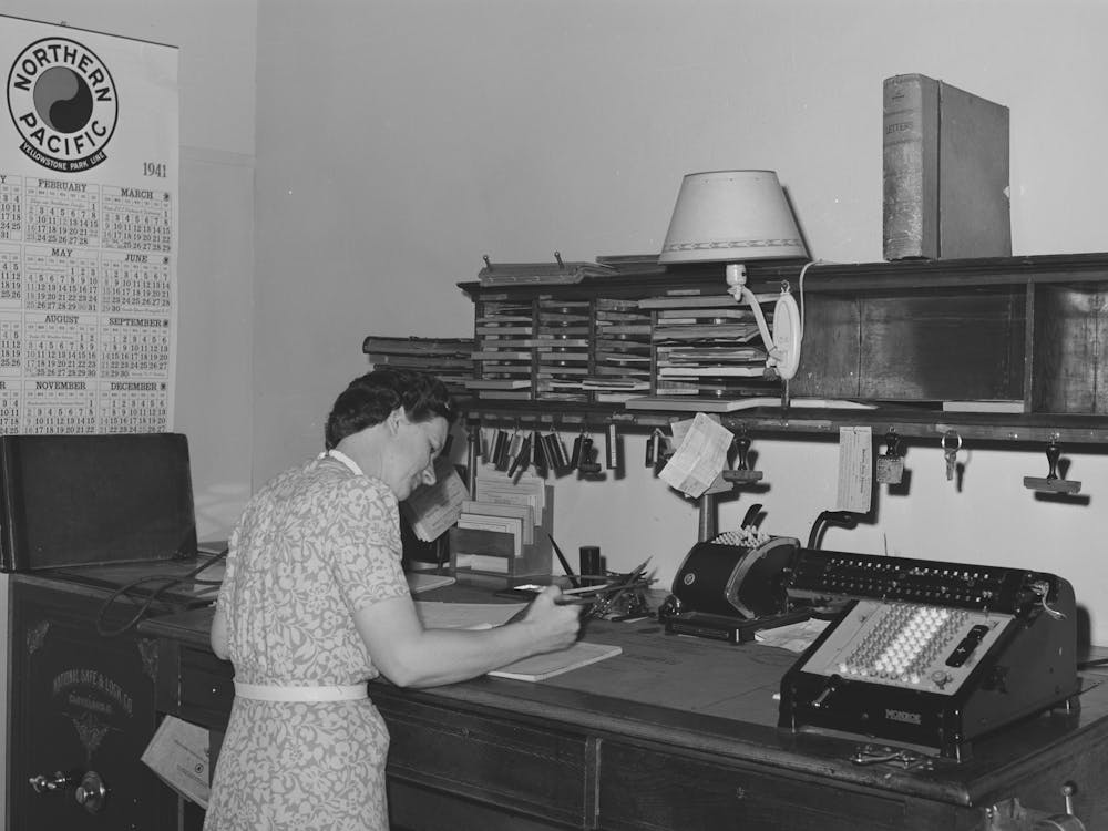 Office Worker In Wheat Broker S Office, Whitman County, Washington By Russell Lee