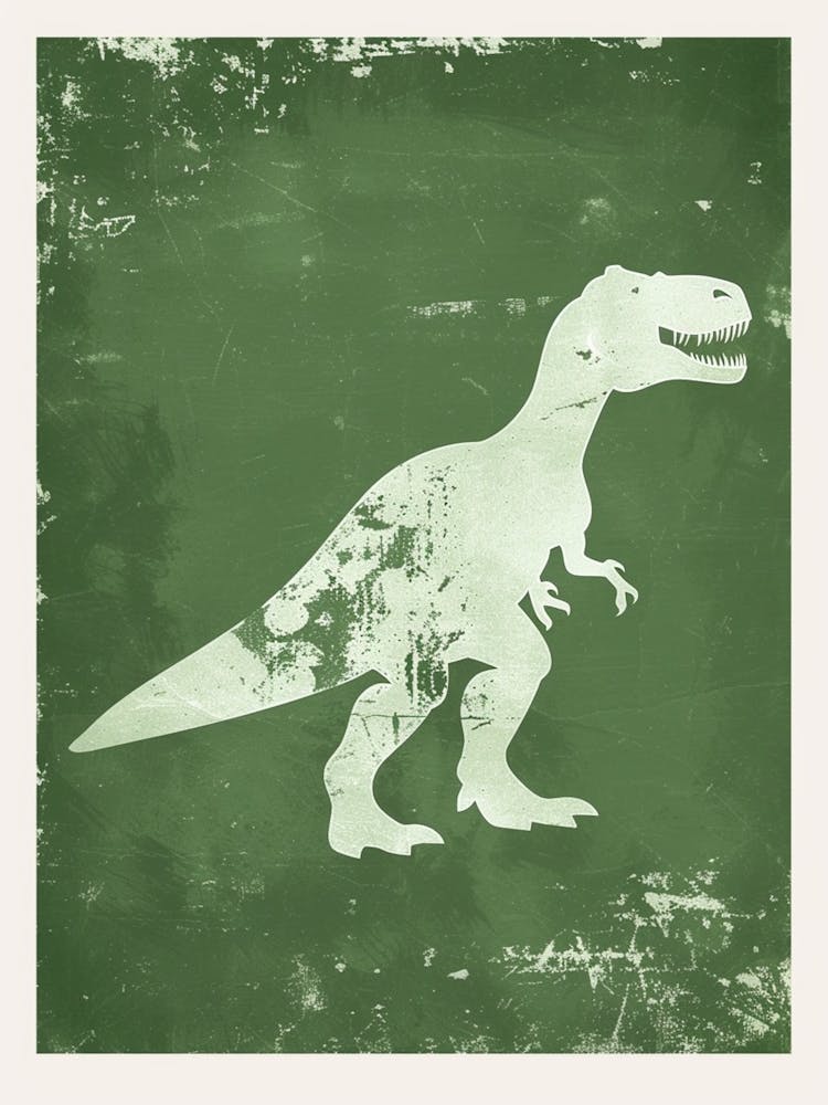 Olive Green T Rex Silhouette 3