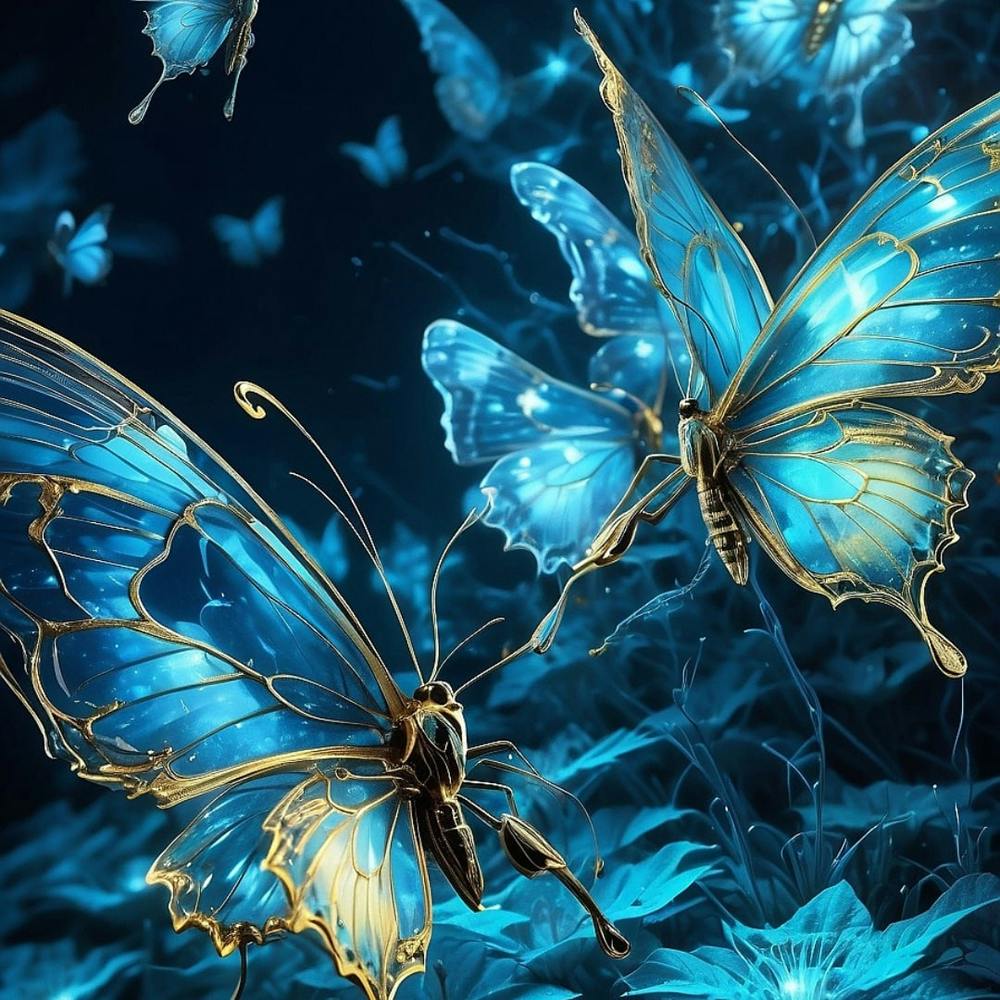 Blue Butterflies