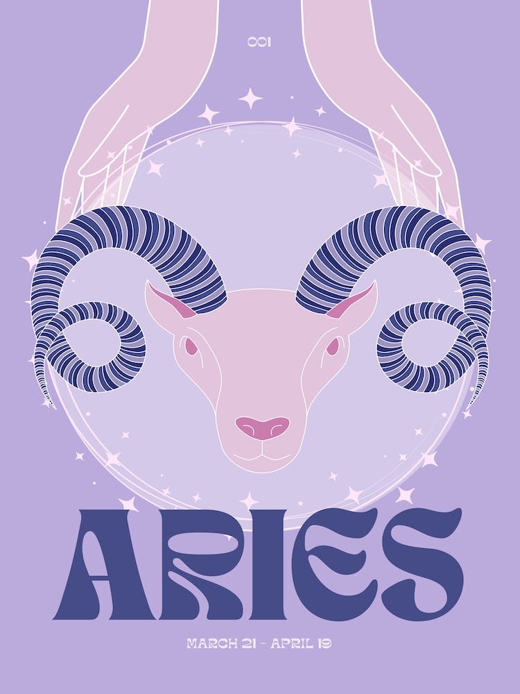 Purple Zodiac Aries