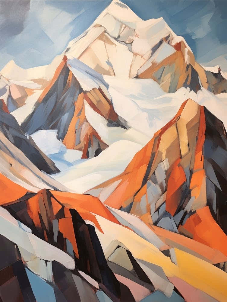 Vinson Massif Antarctica 3 Mountain Painting