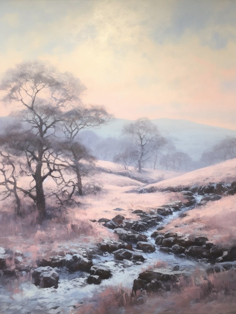 Dreamy Winter Painting Dartmoor National Park England 4