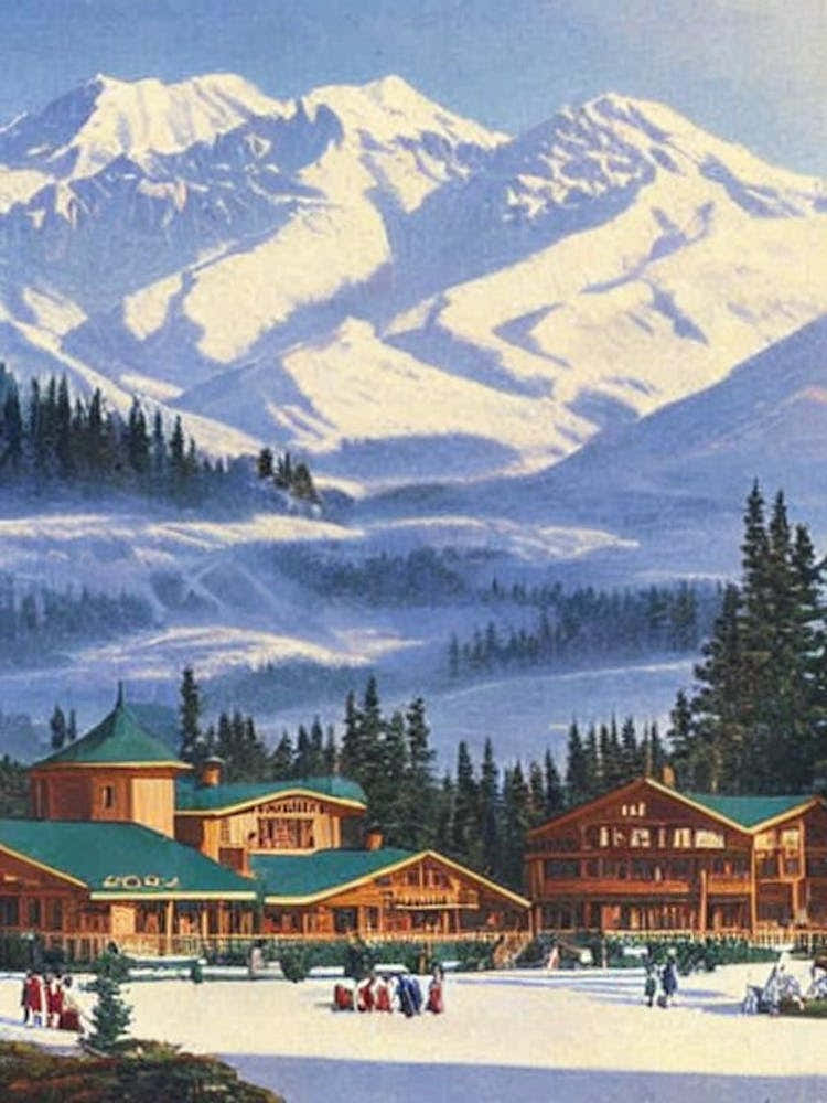 El Colorado, Chile Ski Resort Vintage Landscape 1 Skiing Poster