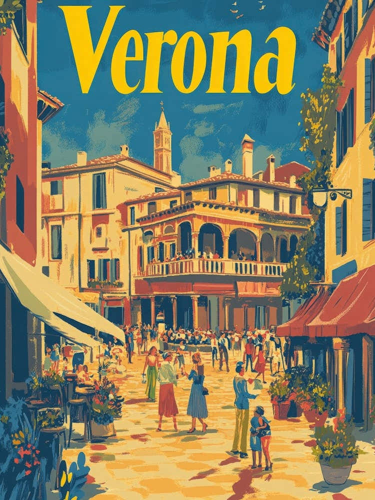 Aihrgdesign A 1970s Inspired Travel Poster For Verona Depicti C86495da D546 4846 B739 B63679e31b38 0