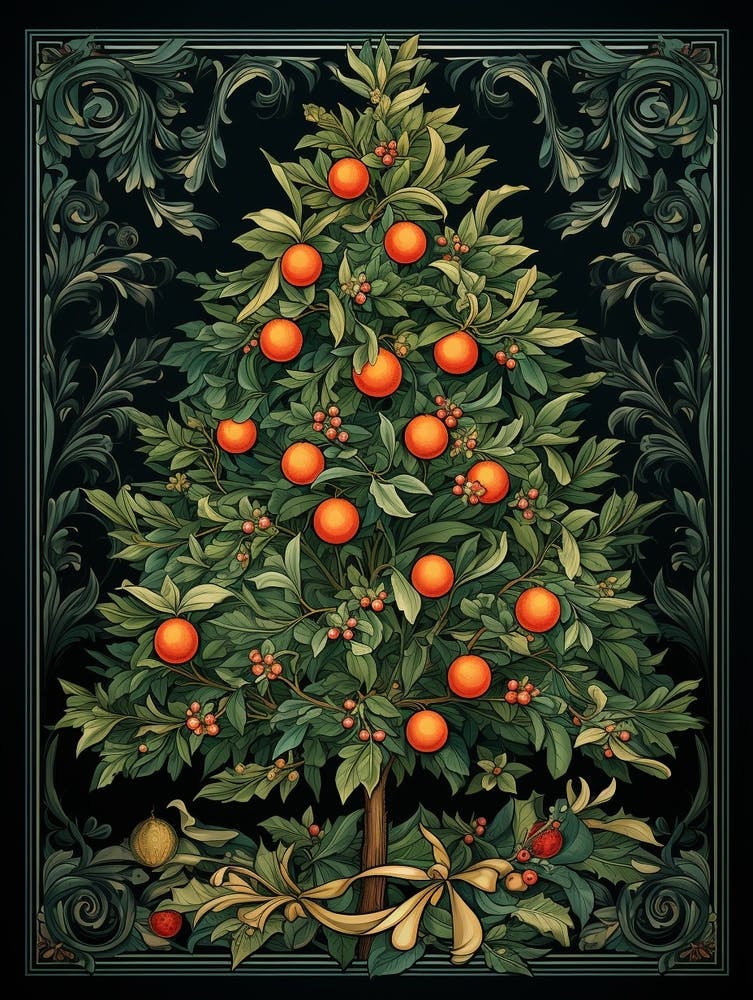 William Morris Style Christmas Tree 19