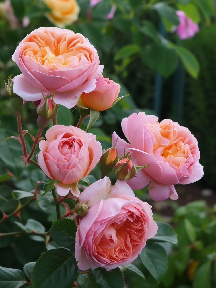 English Roses Painting Vintage Style 4