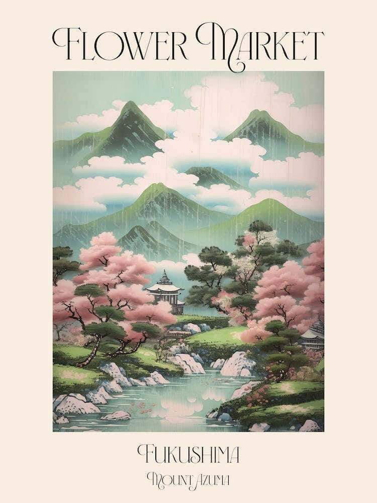 Flower Market Mount Azuma In Fukushima Japanese Landscape 6 Poster