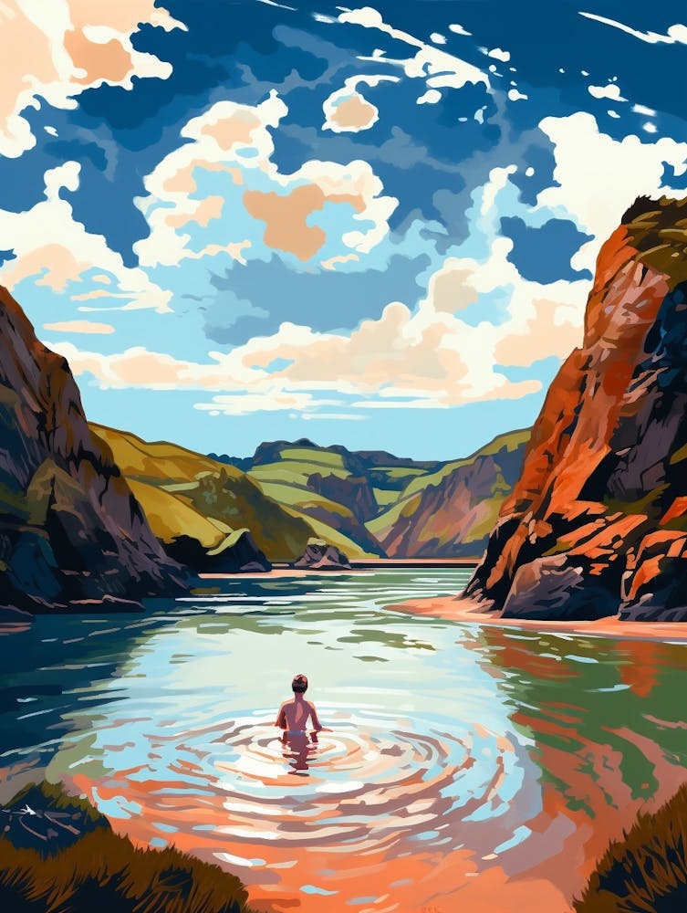 Wild Swimming At Llyn Cau Wales 3