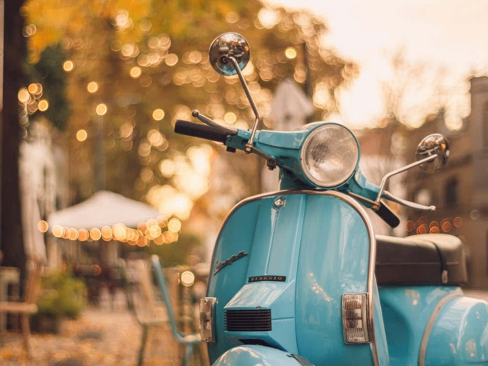 Light Blue Vintage Vespa