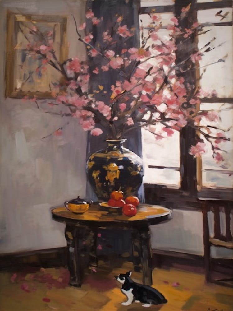 Magnolia With A Cat 2