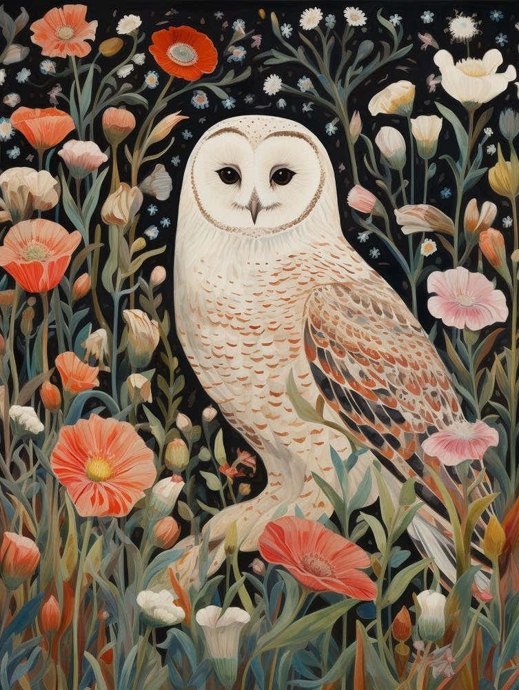 Snowy Owl 3 Detailed Bird Painting