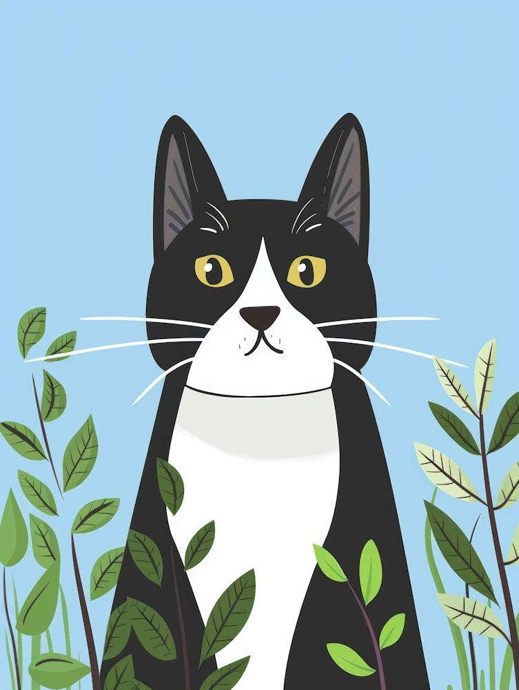 Black And White Cat 11